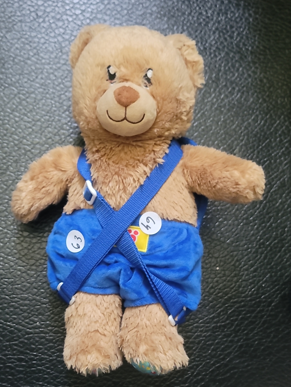 Build-A-Bear Blue Outfit Brown Birthday Teddy Bear Plush